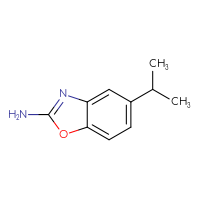 Chemical structure of 5-(propan-2-yl)-1,3-benzoxazol-2-amine - CSSB00011659298
