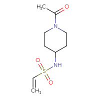 Chemical structure of N-(1-acetylpiperidin-4-yl)ethene-1-sulfonamide - CSSB00157172516