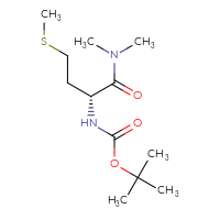 Chemical structure of tert-butyl N-[(1R)-1-(dimethylcarbamoyl)-3-(methylsulfanyl)propyl]carbamate - CSSB00114157101