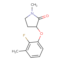 Chemical structure of 3-(2-fluoro-3-methylphenoxy)-1-methylpyrrolidin-2-one - CSSB00006578544