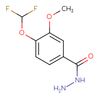 Chemical structure of 4-(difluoromethoxy)-3-methoxybenzohydrazide - CSSB00000016280