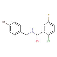 Chemical structure of N-[(4-bromophenyl)methyl]-2-chloro-5-fluorobenzamide - CSSB00048364421
