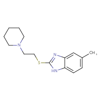 Chemical structure of 5-methyl-2-{[2-(piperidin-1-yl)ethyl]sulfanyl}-1H-1,3-benzodiazole - CSSB00046258010