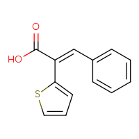 Chemical structure of (2Z)-3-phenyl-2-(thiophen-2-yl)prop-2-enoic acid - CSSB00020671873