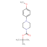 Chemical structure of tert-butyl 4-(4-methoxyphenyl)piperazine-1-carboxylate - CSSB00011923792