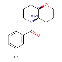 Chemical structure of rac-(4aR,8aR)-5-(3-bromobenzoyl)-octahydro-2H-pyrano[3,2-b]pyridine - CSSB21432565280