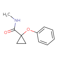 Chemical structure of N-methyl-1-phenoxycyclopropane-1-carboxamide - CSSB00103309848