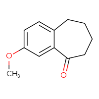 Chemical structure of 3-methoxy-6,7,8,9-tetrahydro-5H-benzo[7]annulen-5-one - CSSB00011742480