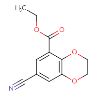 Chemical structure of ethyl 7-cyano-2,3-dihydro-1,4-benzodioxine-5-carboxylate - CSSB15039281918