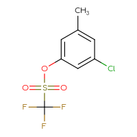 Chemical structure of 3-chloro-5-methylphenyl trifluoromethanesulfonate - CSSB02495378148