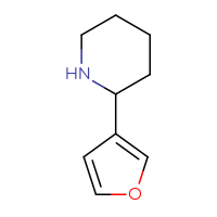 Chemical structure of 2-(furan-3-yl)piperidine - CSSB00011954995