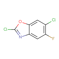 Chemical structure of 2,6-dichloro-5-fluoro-1,3-benzoxazole - CSSB03551722852