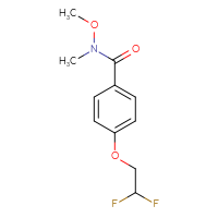 Chemical structure of 4-(2,2-difluoroethoxy)-N-methoxy-N-methylbenzamide - CSSB01045817934