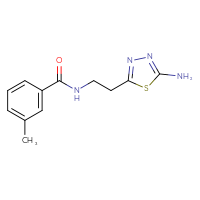 Chemical structure of N-[2-(5-amino-1,3,4-thiadiazol-2-yl)ethyl]-3-methylbenzamide - CSSB00020597398