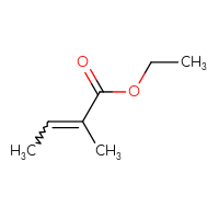 Chemical structure of ethyl 2-methylbut-2-enoate - CSSB00015737870