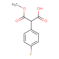 Chemical structure of 2-(4-fluorophenyl)-3-methoxy-3-oxopropanoic acid - CSSB00010447689