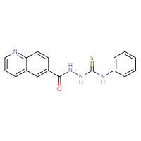 Chemical structure of N-[(phenylcarbamothioyl)amino]quinoline-6-carboxamide - CSSB00025733757