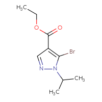 Chemical structure of ethyl 5-bromo-1-(propan-2-yl)-1H-pyrazole-4-carboxylate - CSSB00010870604