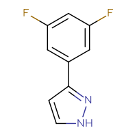 Chemical structure of 3-(3,5-difluorophenyl)-1H-pyrazole - CSSB00011997292