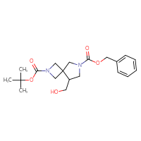 Chemical structure of 6-benzyl 2-tert-butyl 8-(hydroxymethyl)-2,6-diazaspiro[3.4]octane-2,6-dicarboxylate - CSSB00025711668