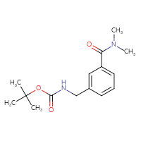 Chemical structure of tert-butyl N-{[3-(dimethylcarbamoyl)phenyl]methyl}carbamate - CSSB02027915257