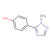 Chemical structure of 4-(1-methyl-1H-1,2,4-triazol-5-yl)phenol - CSSB00000718502
