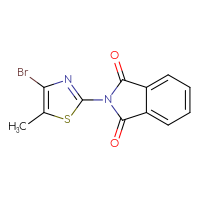 Chemical structure of 2-(4-bromo-5-methyl-1,3-thiazol-2-yl)-2,3-dihydro-1H-isoindole-1,3-dione - CSSB00015188864