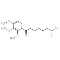 Chemical structure of 7-oxo-7-(2,3,4-trimethoxyphenyl)heptanoic acid - CSSB00020572084