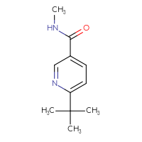 Chemical structure of 6-tert-butyl-N-methylpyridine-3-carboxamide - CSSB00010507270