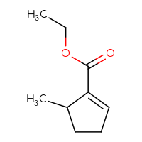 Chemical structure of ethyl 5-methylcyclopent-1-ene-1-carboxylate - CSSB00015218011