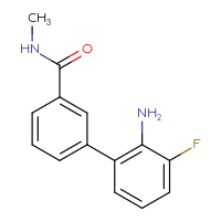 Chemical structure of 2'-amino-3'-fluoro-N-methyl-[1,1'-biphenyl]-3-carboxamide - CSSB06584419429