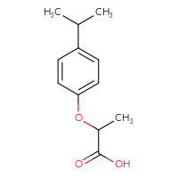 Chemical structure of 2-[4-(propan-2-yl)phenoxy]propanoic acid - CSSB00000216330