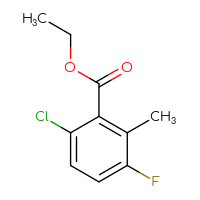 Chemical structure of ethyl 6-chloro-3-fluoro-2-methylbenzoate - CSSB00015757551