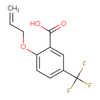 Chemical structure of 2-(prop-2-en-1-yloxy)-5-(trifluoromethyl)benzoic acid - CSSB00000759019