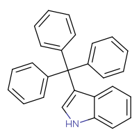 Chemical structure of 3-(triphenylmethyl)-1H-indole - CSSB00020597903