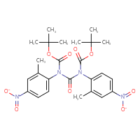 Chemical structure of tert-butyl N-({[(tert-butoxy)carbonyl](2-methyl-4-nitrophenyl)amino}carbonyl)-N-(2-methyl-4-nitrophenyl)carbamate - CSSB02515431935