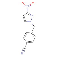 Chemical structure of 4-[(3-nitro-1H-pyrazol-1-yl)methyl]benzonitrile - CSSB00003223298
