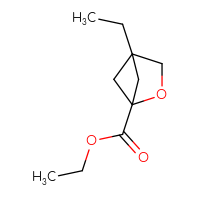 Chemical structure of ethyl 4-ethyl-2-oxabicyclo[2.1.1]hexane-1-carboxylate - CSSB02127882698
