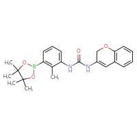 Chemical structure of 1-(2H-chromen-3-yl)-3-[2-methyl-3-(4,4,5,5-tetramethyl-1,3,2-dioxaborolan-2-yl)phenyl]urea - CSSB21332144965
