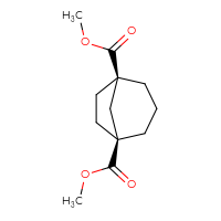 Chemical structure of 1,5-dimethyl (1R,5S)-bicyclo[3.2.1]octane-1,5-dicarboxylate - CSSB20621630758