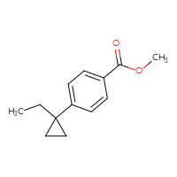 Chemical structure of methyl 4-(1-ethylcyclopropyl)benzoate - CSSB01392470754