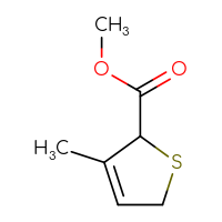 Chemical structure of methyl 3-methyl-2,5-dihydrothiophene-2-carboxylate - CSSB06729761922