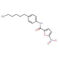 Chemical structure of N-(4-hexylphenyl)-5-nitrofuran-2-carboxamide - CSSB03496583157