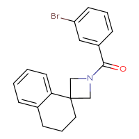 Chemical structure of 1-(3-bromobenzoyl)-3',4'-dihydro-2'H-spiro[azetidine-3,1'-naphthalene] - CSSB15451885665