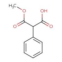 Chemical structure of 3-methoxy-3-oxo-2-phenylpropanoic acid - CSSB00009908590