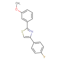 Chemical structure of 4-(4-fluorophenyl)-2-(3-methoxyphenyl)-1,3-thiazole - CSSB00026569352