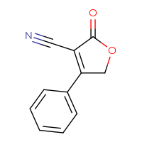 Chemical structure of 2-oxo-4-phenyl-2,5-dihydrofuran-3-carbonitrile - CSSB00000065643