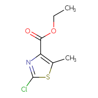 Chemical structure of ethyl 2-chloro-5-methyl-1,3-thiazole-4-carboxylate - CSSB00010114923