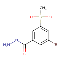 Chemical structure of 3-bromo-5-methanesulfonylbenzohydrazide - CSSB03829649079
