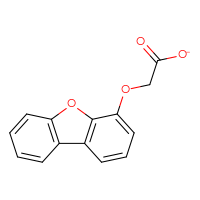 Chemical structure of 2-{8-oxatricyclo[7.4.0.0²,⁷]trideca-1(9),2(7),3,5,10,12-hexaen-6-yloxy}acetate - CSSB21096741600